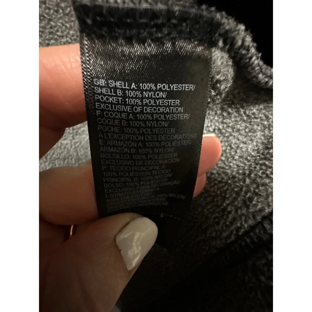 The North Face Men’s Denali Polartec Fleece Jacket Gray‎ Black Full Zip Small